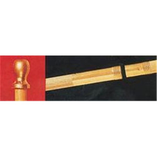 Ss Collectibles 6 ft. X .75 in. Two Piece Wood Flagpole with Ball Ornament and Cord, 6PK SS2521665 - main